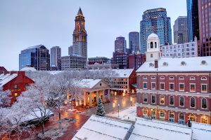 Winter season in Boston